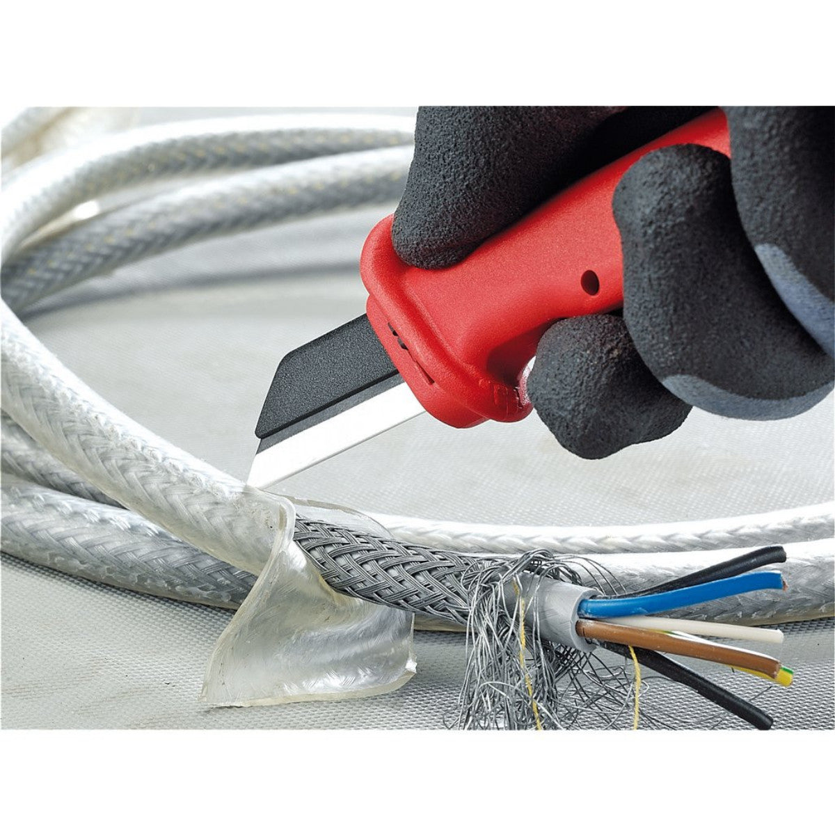 Knipex 98 56 Cable Knife with Replaceable Blade, 190mm 31885