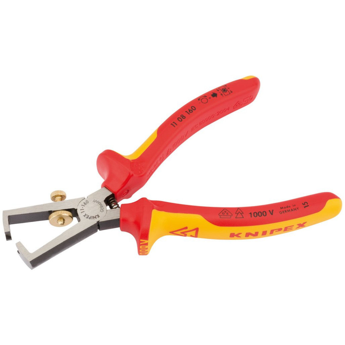 Knipex 11 08 160UKSBE VDE Insulation Stripper, 160mm 31930