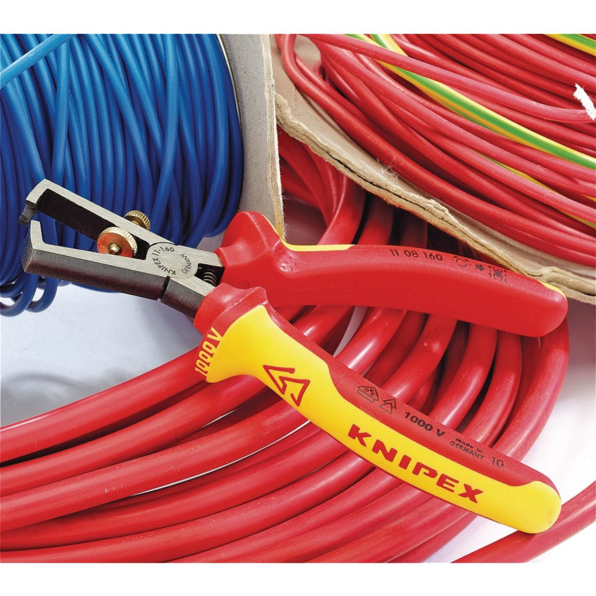 Knipex 11 08 160UKSBE VDE Insulation Stripper, 160mm 31930