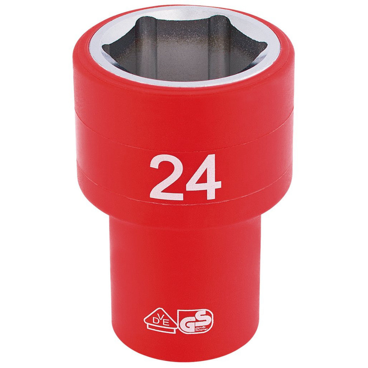 Draper Expert Fully Insulated VDE Socket, 1/2" Sq. Dr., 24mm 31954