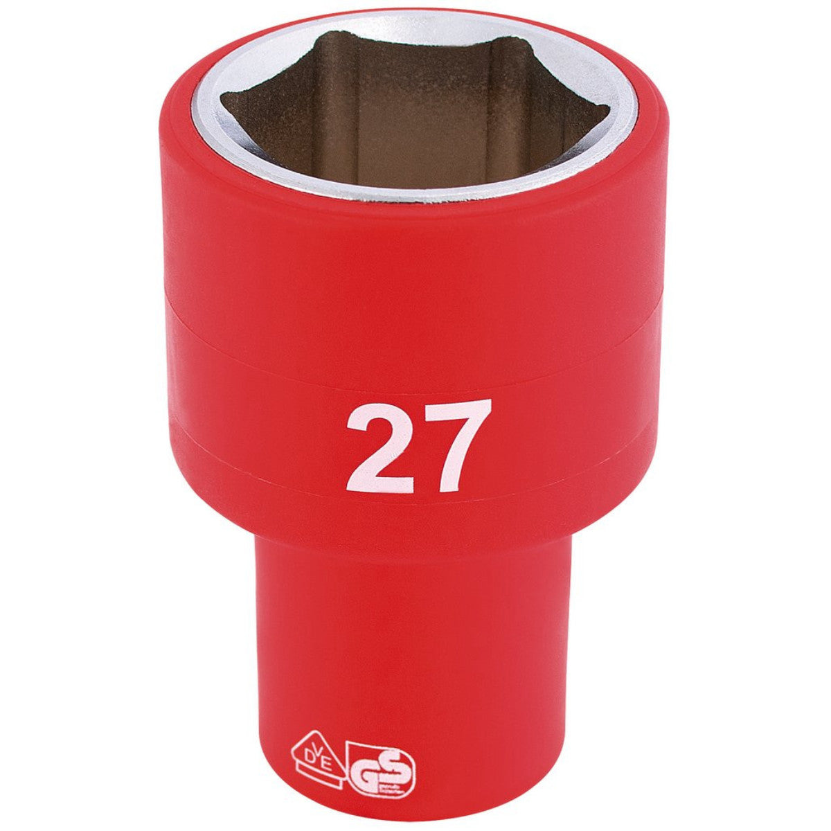 Draper Expert Fully Insulated VDE Socket, 1/2" Sq. Dr., 27mm 31964