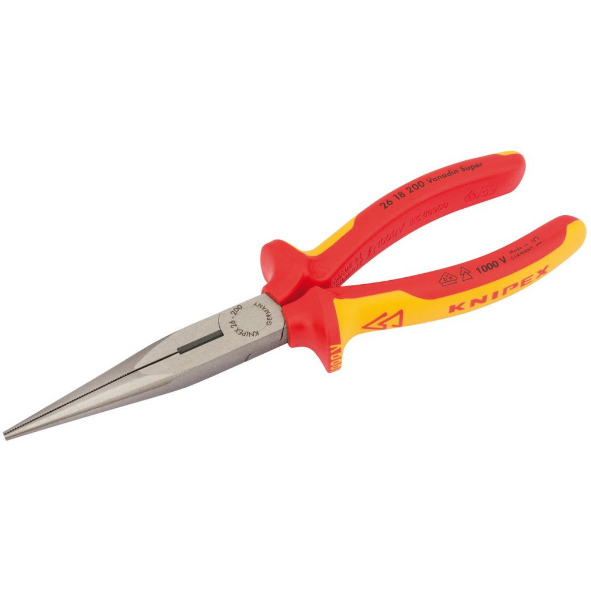 Knipex 26 18 200UKSBE VDE Fully Insulated Long Nose Pliers, 200mm 32012
