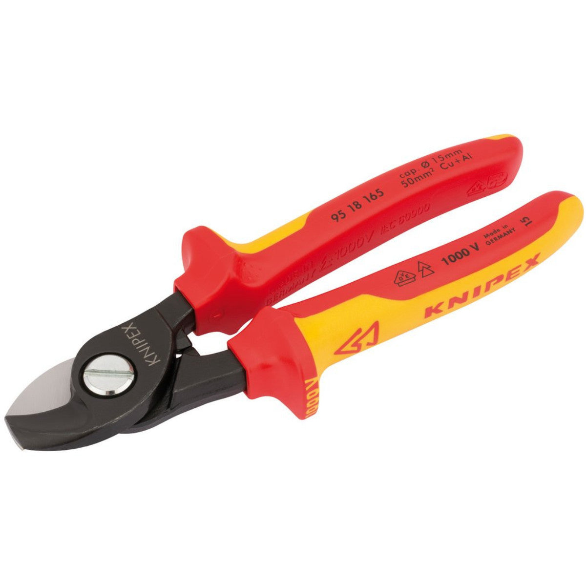 Knipex 95 18 165UKSBE VDE Fully Insulated Cable Shears, 165mm 32014