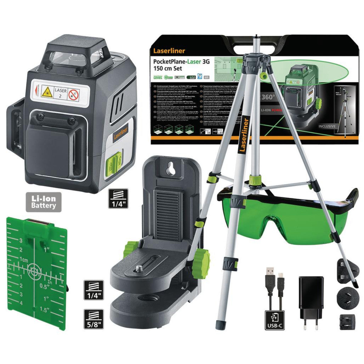 Draper 036.703A PocketPlane-Laser 3G Set Three-Dimensional Laser, 150cm 32165