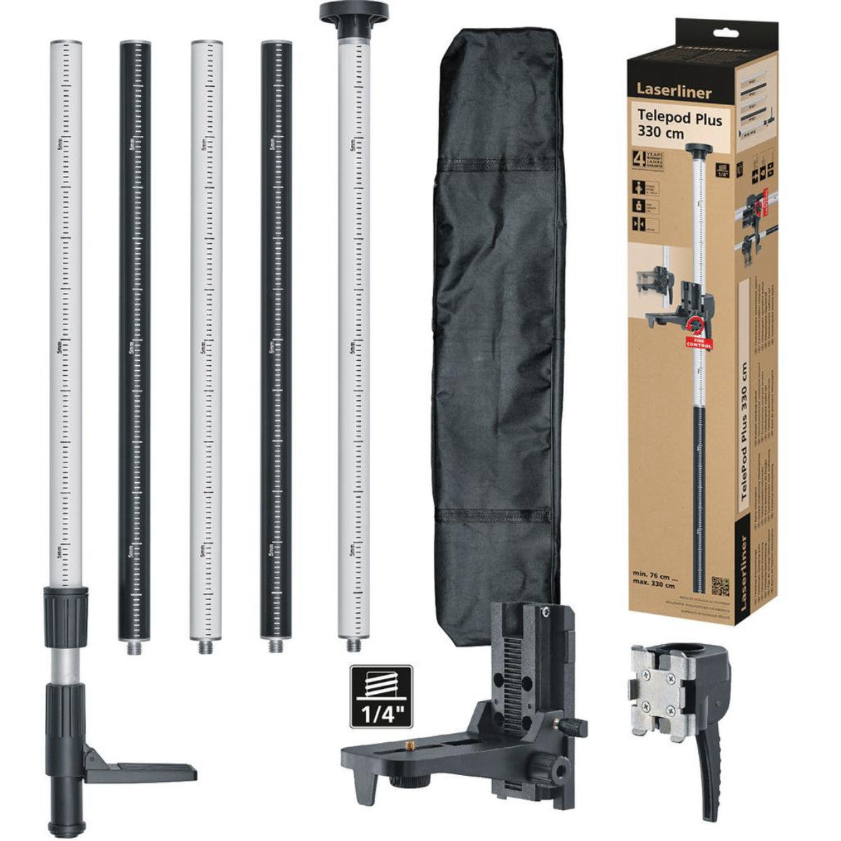 Draper 090.122E TelePod Plus Telescopic Tripod, 330cm 32179