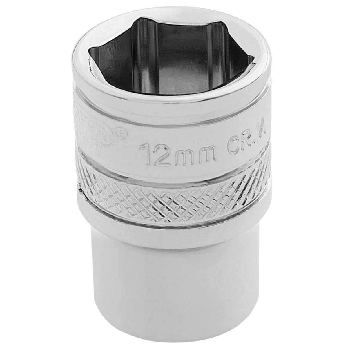 Draper Expert HI-TORQ 6 Point Socket, 1/4" Sq. Dr., 12mm 32569