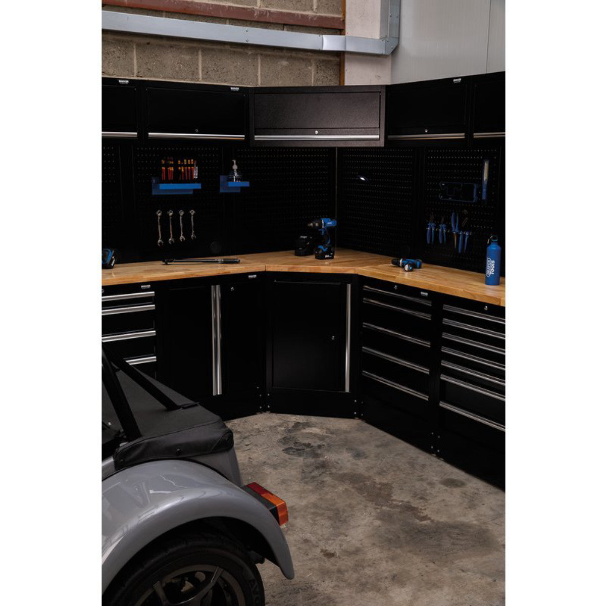 Bunker Modular Hardwood Worktop for Corner Cabinet, 865mm 33210