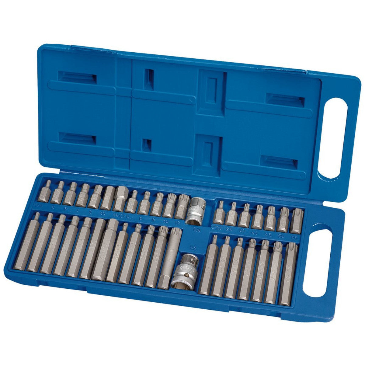 Draper TX-STAR Hex. & Spline Mechanics Bit Set, 3/8, 1/2" Sq. Dr. (40 Piece) 33323