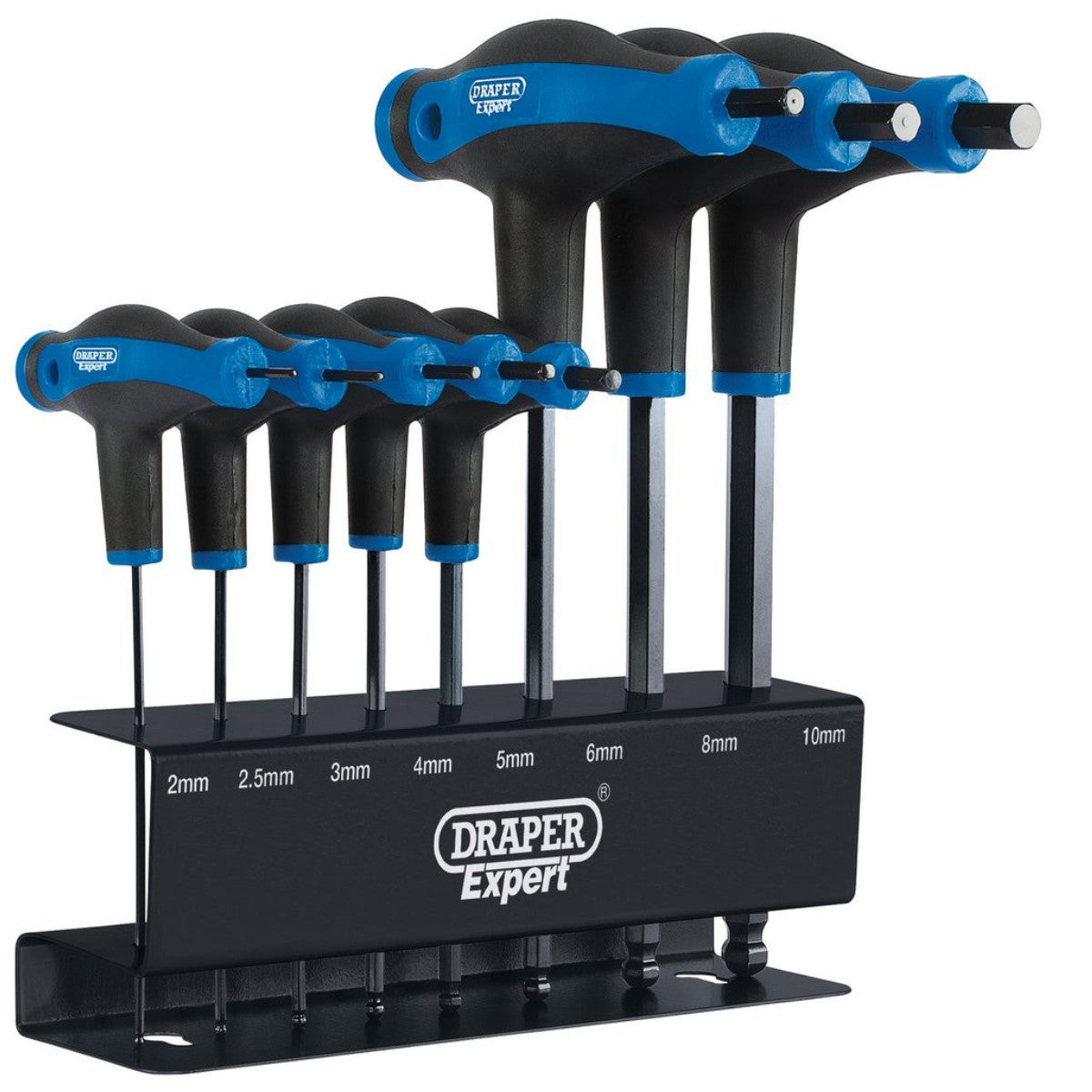 Draper Expert Soft Grip Metric Hex & Ball End T-Handle Key Set (8 Piece) 33873