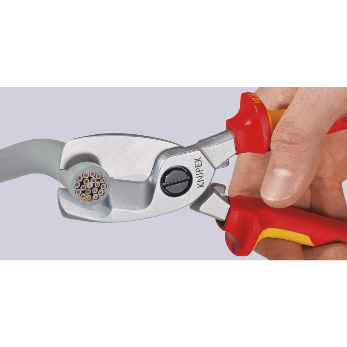 Knipex 95 16 200 SB VDE Insulated Cable Shears with Twin Cutting Edge, 200mm 34059