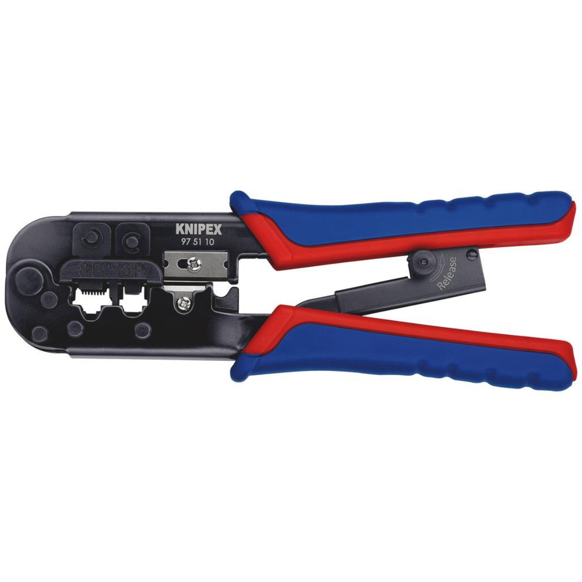 Knipex 97 51 10 SB Crimping Pliers for Western Plugs,190mm 34060