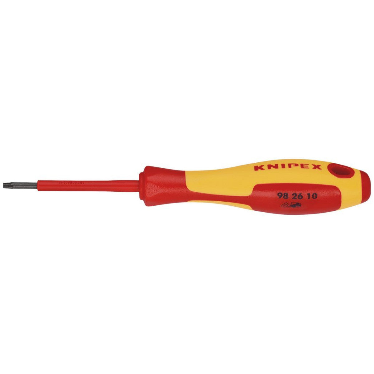 Knipex 98 26 10 VDE Insulated Torx Screwdriver, TX10 x 60mm 34658