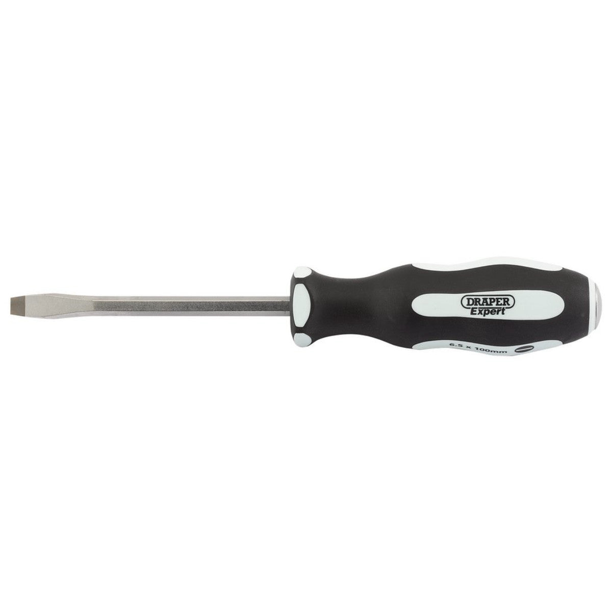 Draper Expert 'Pound Thru' Plain Slot Soft Grip Screwdriver, 6.5 x 100mm 35181