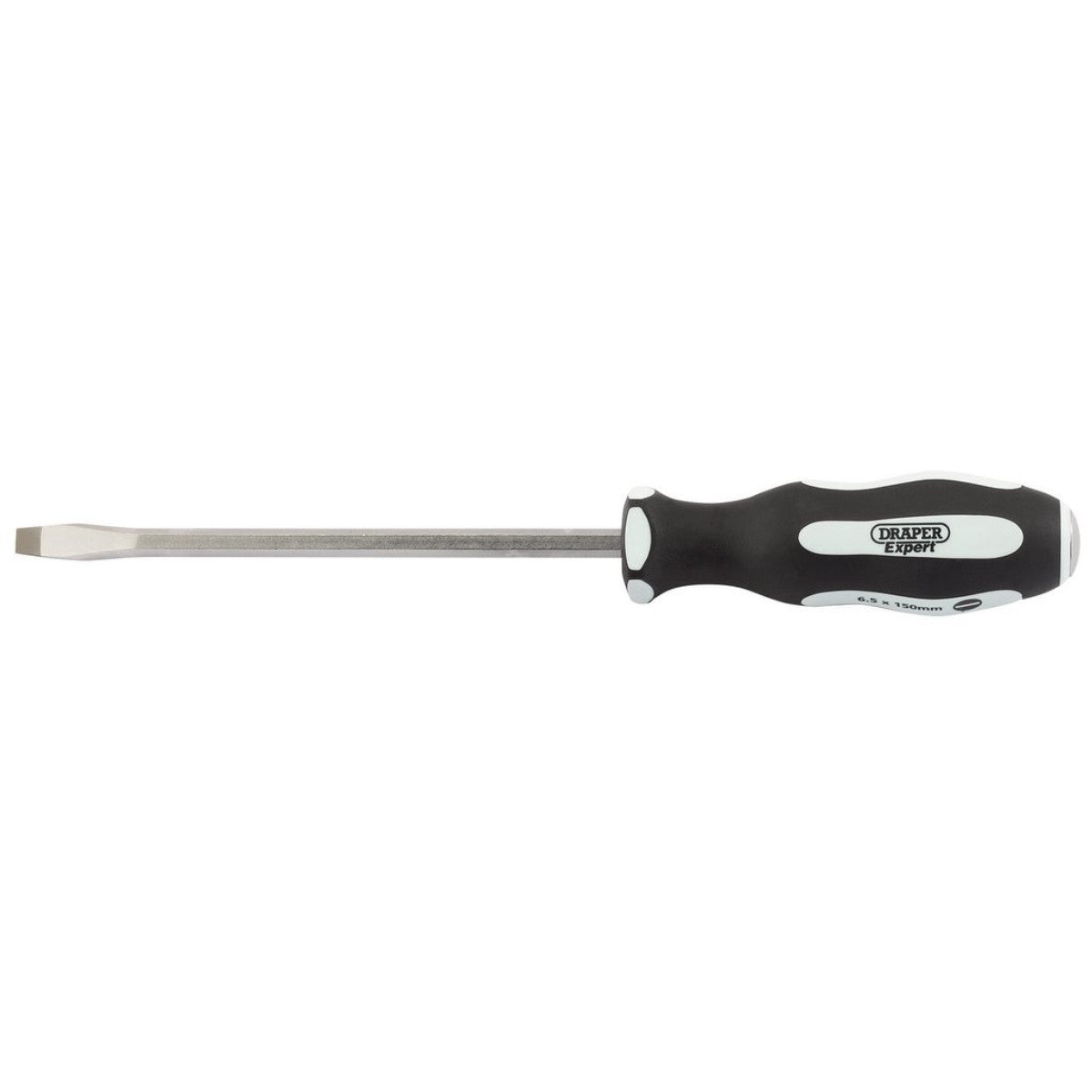 Draper Expert 'Pound Thru' Plain Slot Soft Grip Screwdriver, 6.5 x 150mm 35183