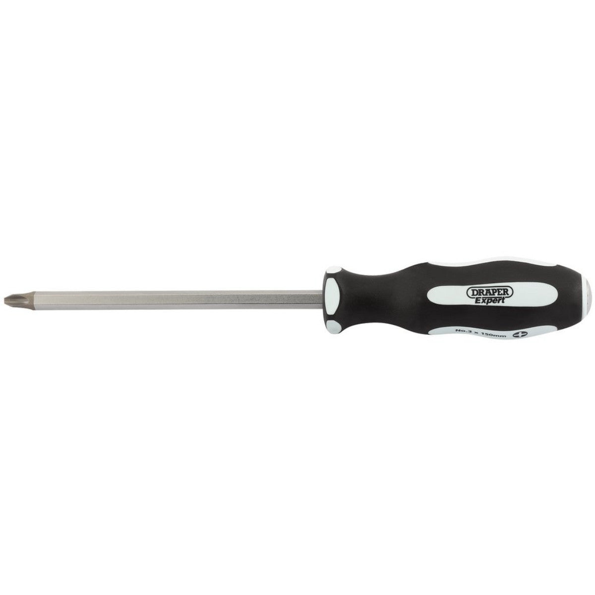 Draper Expert 'Pound Thru' Cross Slot Soft Grip Screwdriver, No.3 x 150mm 35225
