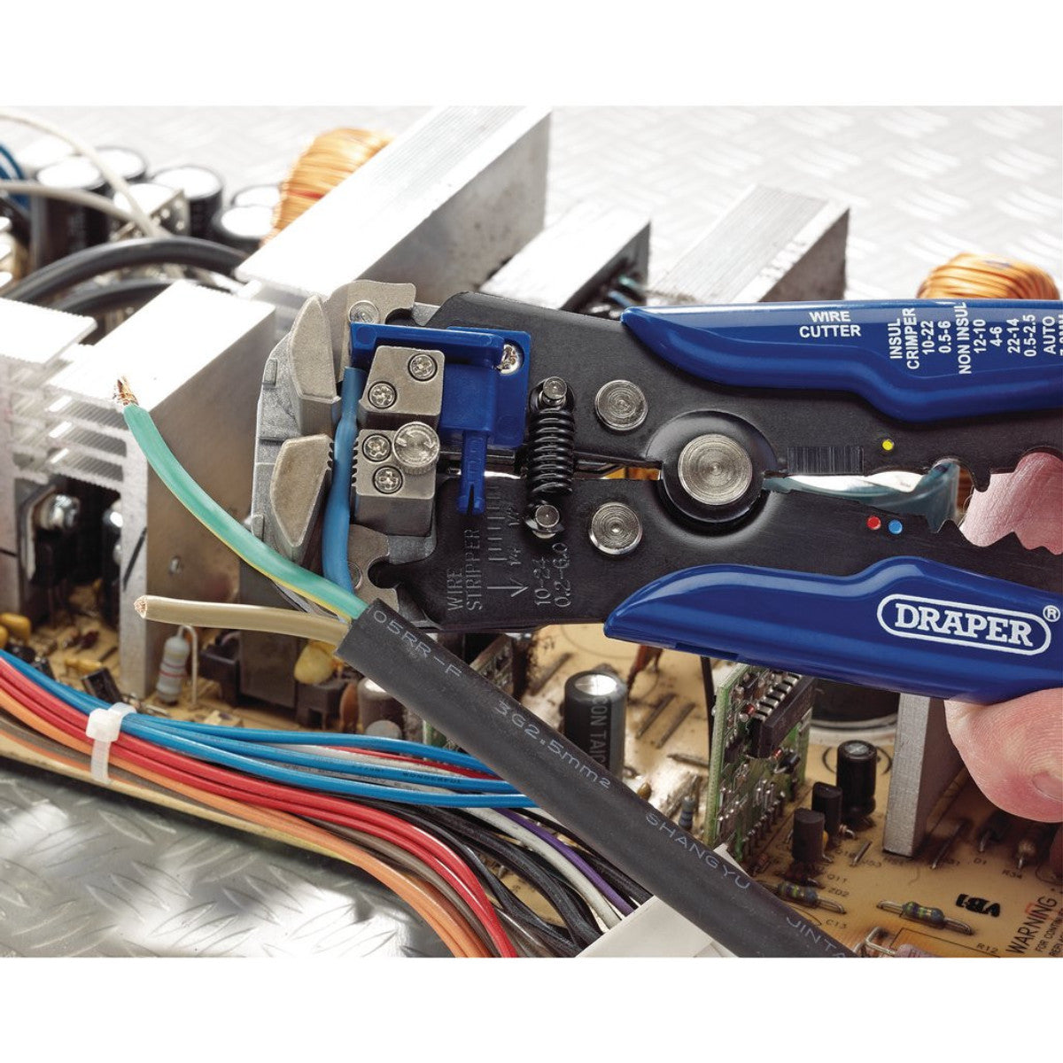 Draper Dual Action Automatic Wire Stripper/Crimper, 205mm 35385