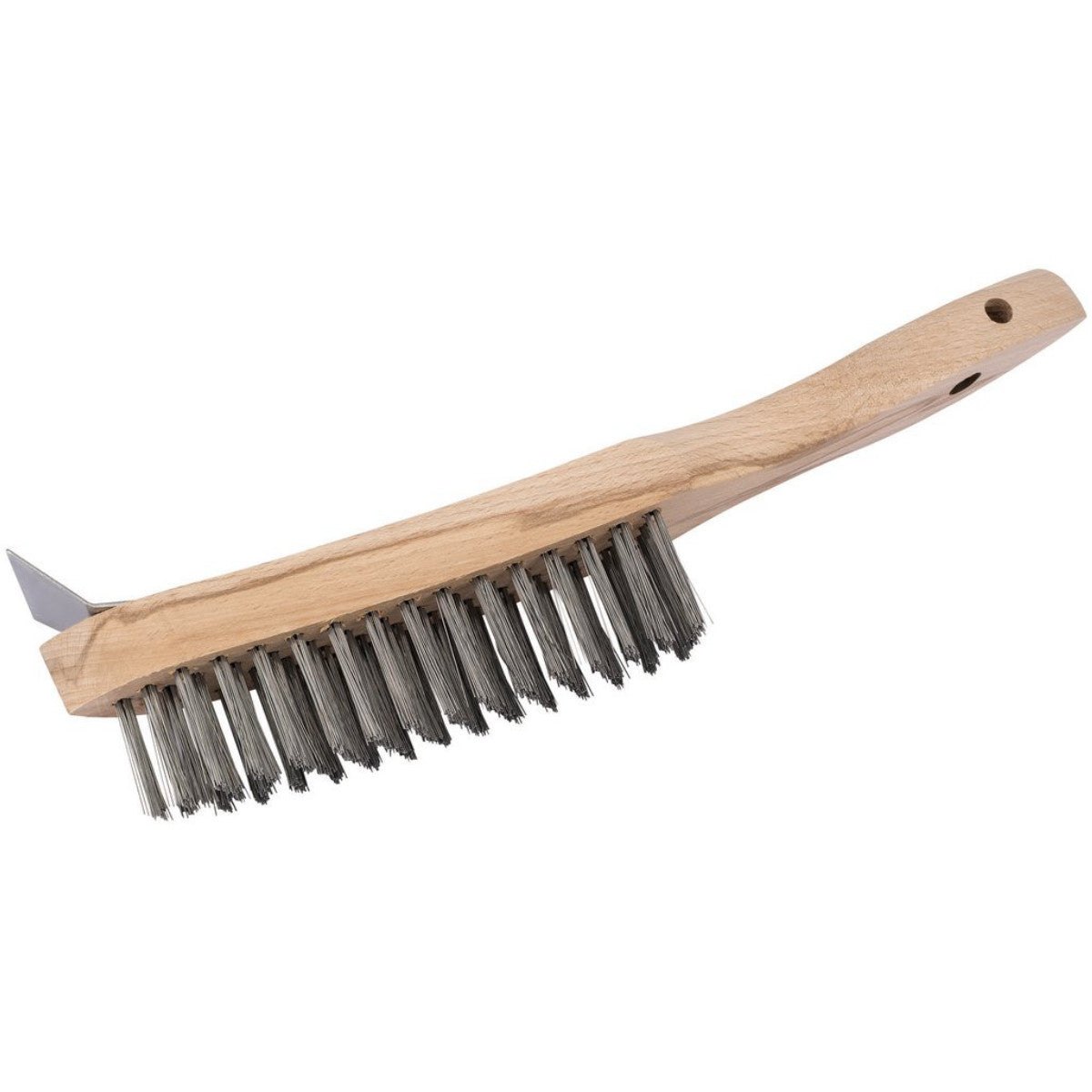 Draper Heavy Duty 4 Row Wire Scratch Brush with Scraper, 310mm 36176