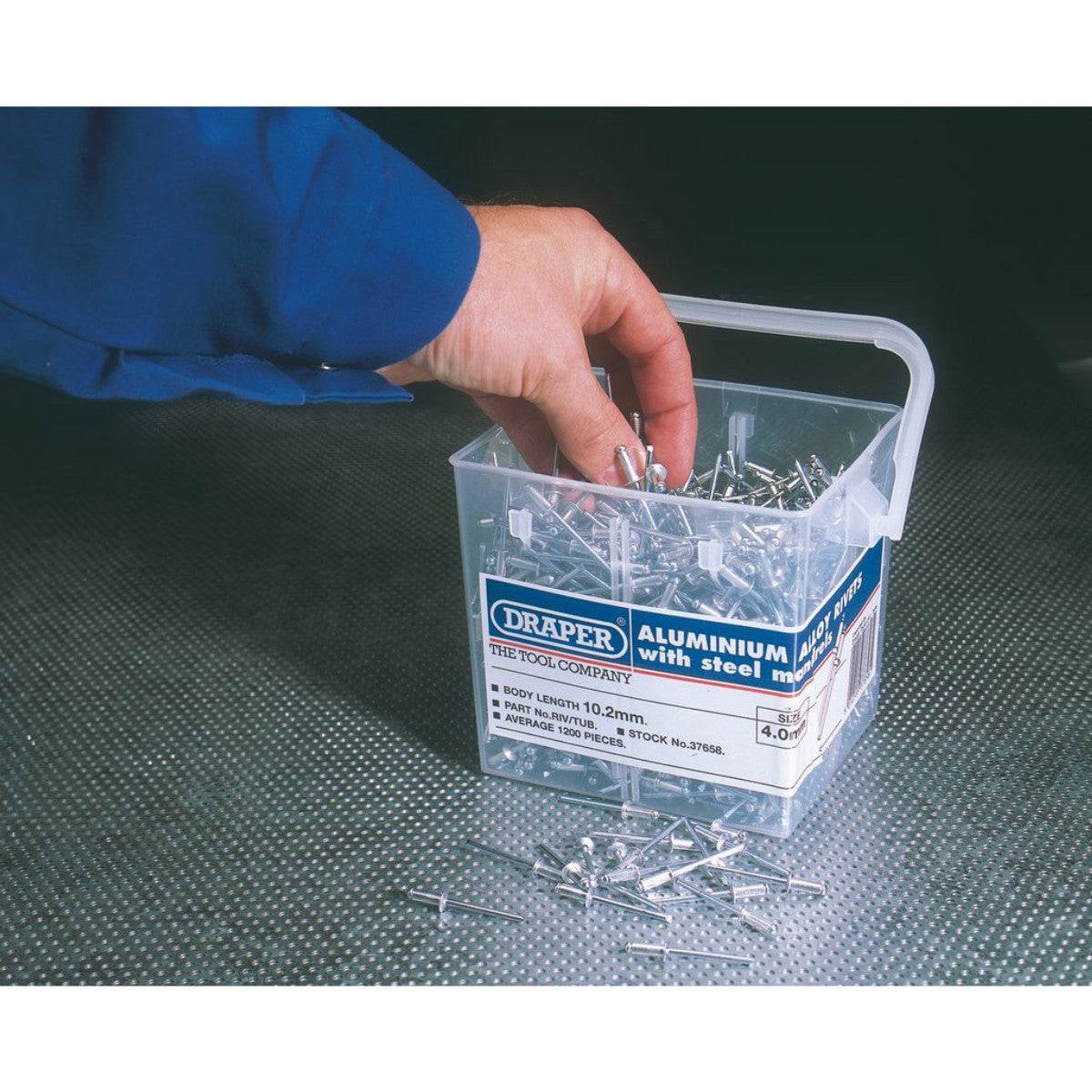 Draper Blind Rivets, 4.0 x 10.2mm (Tub of 1200) 37658