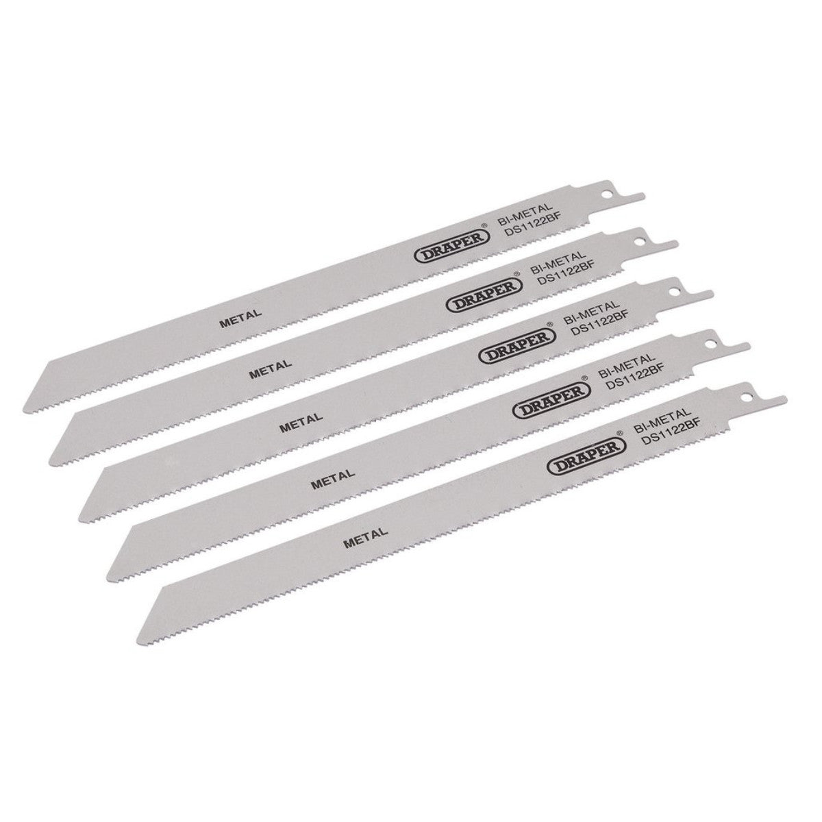 Draper Bi-metal Reciprocating Saw Blades for Metal Cutting, 225mm, 14tpi (Pack of 5) 38594