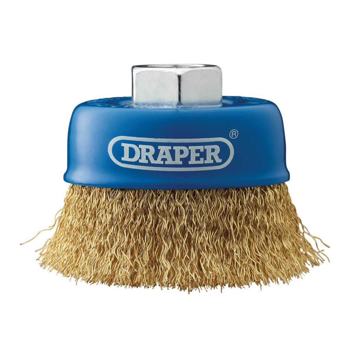 Draper Brassed Steel Crimped Wire Cup Brush, 75mm, M14 41444