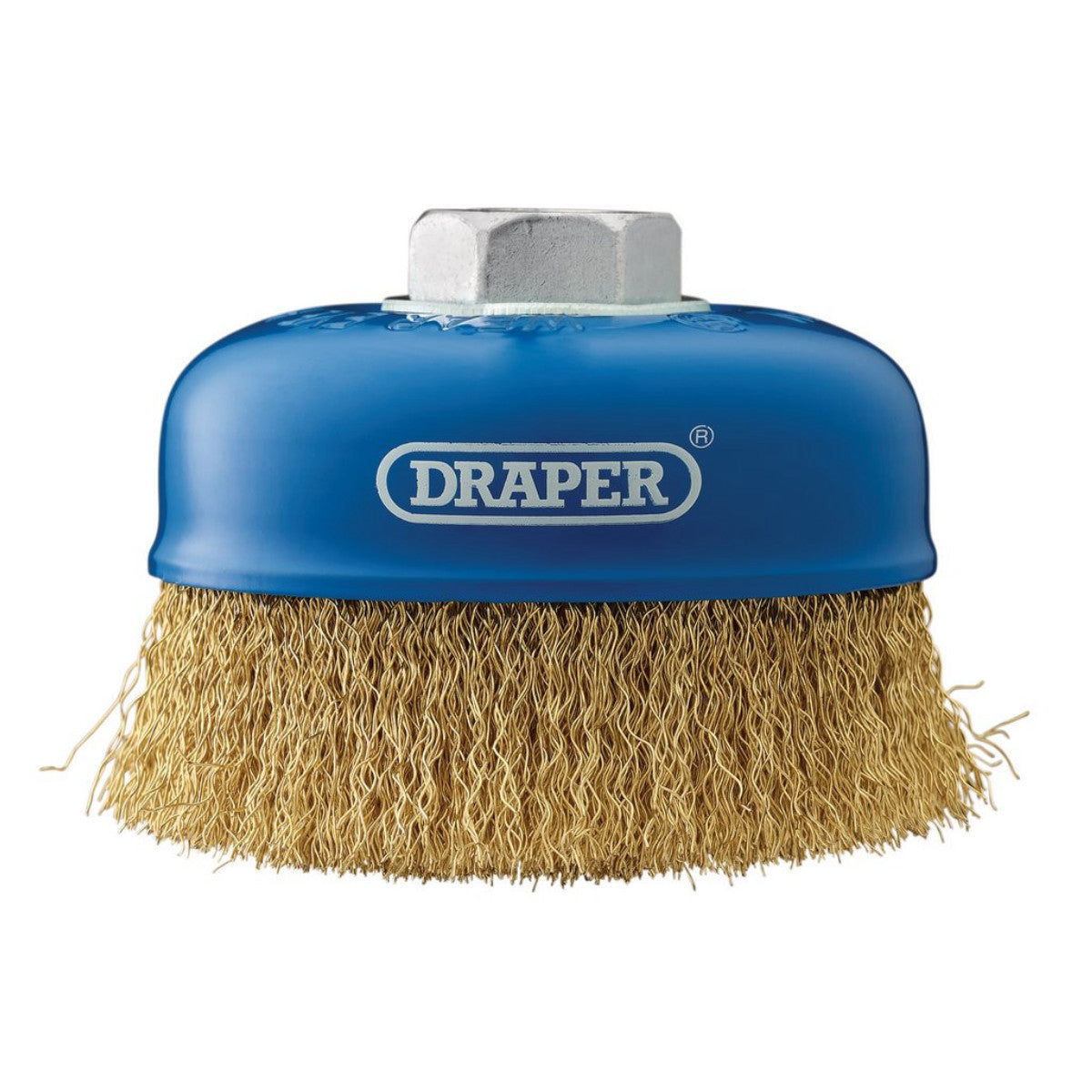 Draper Brassed Steel Crimped Wire Cup Brush, 100mm, M14 41445