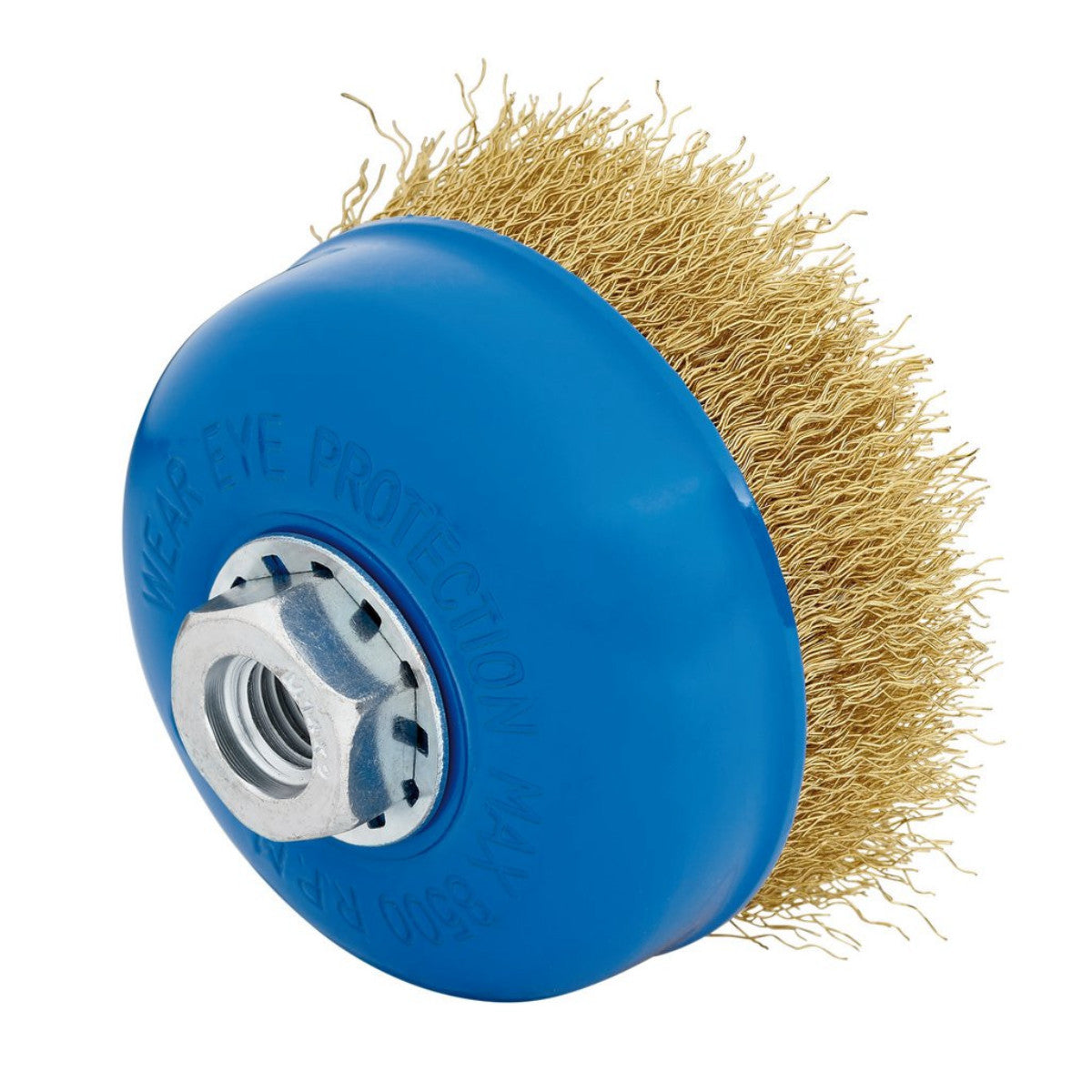 Draper Brassed Steel Crimped Wire Cup Brush, 100mm, M14 41445