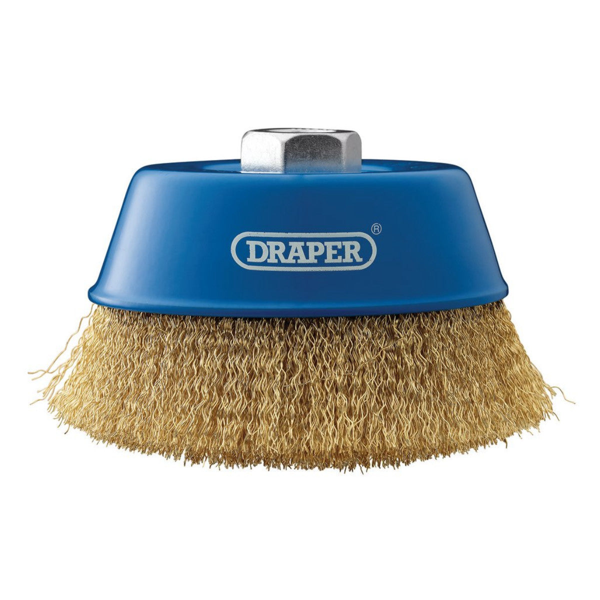 Draper Brassed Steel Crimped Wire Cup Brush, 125mm, M14 41446