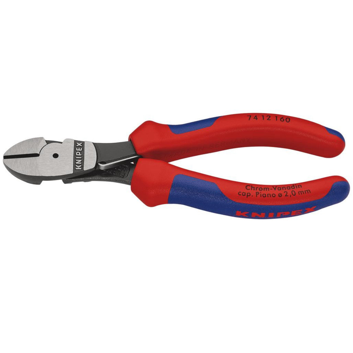 Knipex 74 12 160 High Leverage Diagonal Side Cutters with Return Spring, 160mm 44268
