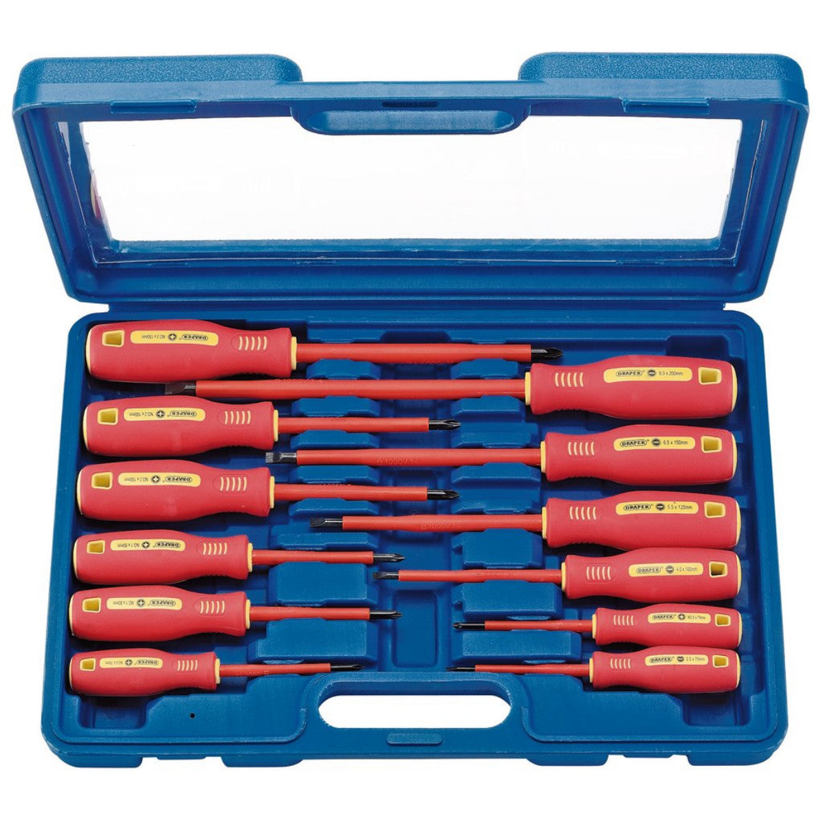 Draper Fully Insulated Screwdriver Set (12 Piece) 46541