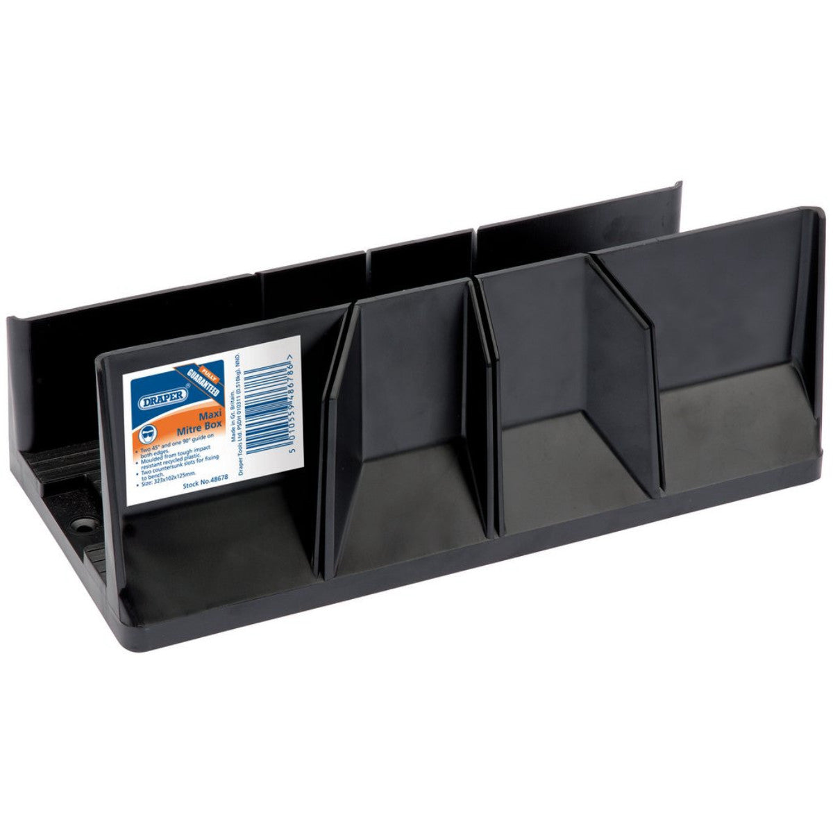 Draper Maxi Mitre Box, 45° & 90°, 322 x 102 x 100mm 48678