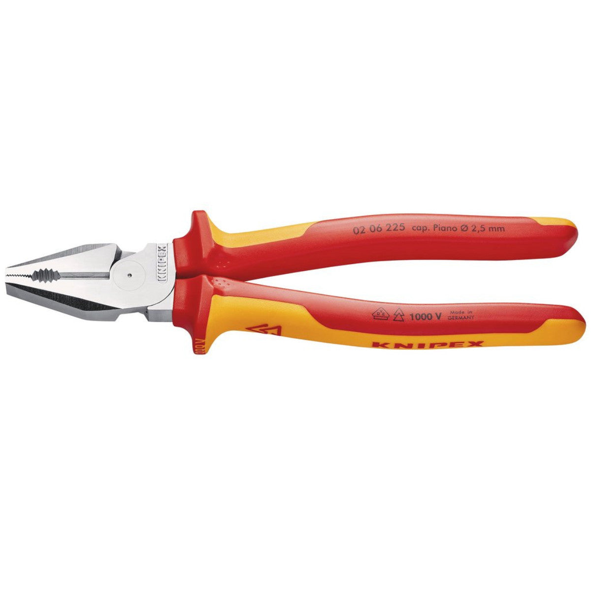 Knipex 02 06 225 VDE High Leverage Combination Pliers, 225mm 49169