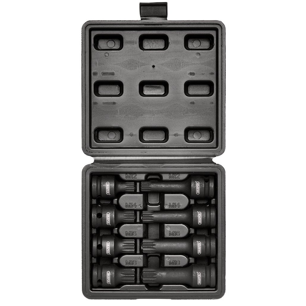 Draper Tamper Proof Impact Spline Set, 1/2" Sq. Dr. (8 Piece) 49460