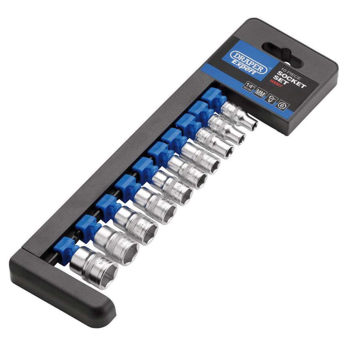 Draper Expert Metric Socket Set, 1/4" Sq. Dr. (10 Piece) 50067