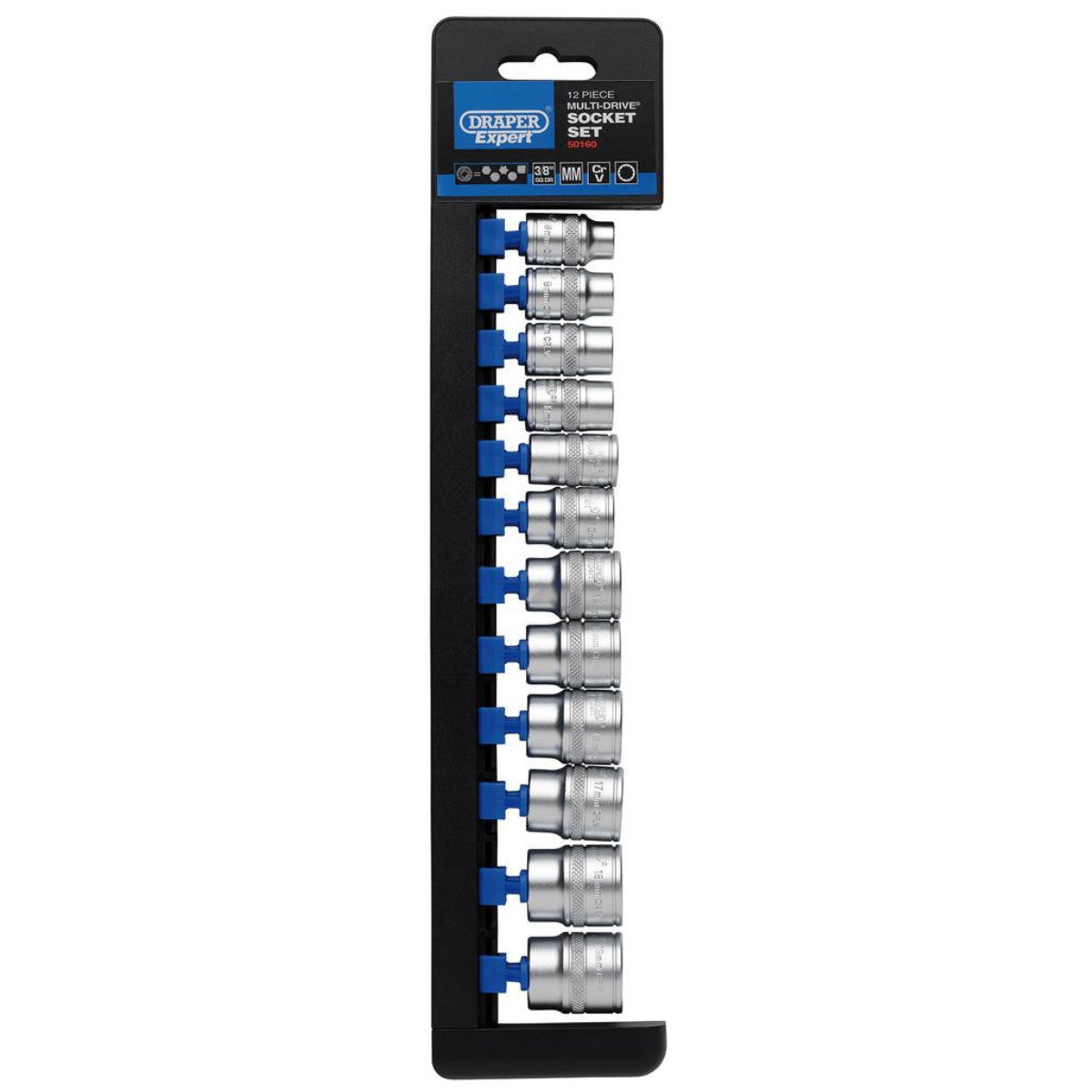 Draper Expert Multi-Drive Socket Set, 3/8" Sq. Dr. (12 Piece) 50160