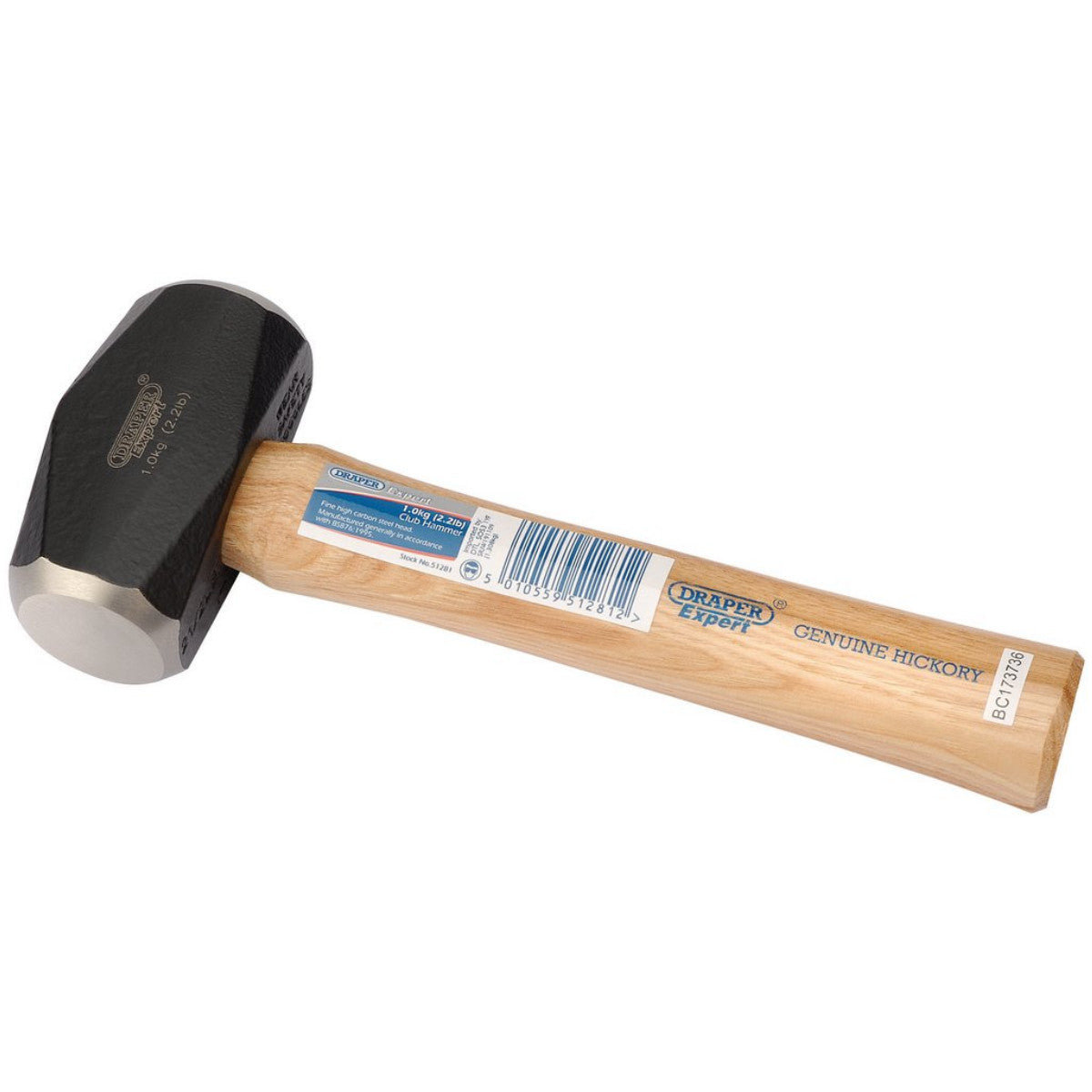 Draper Expert Club Hammer with Hickory Shaft, 1kg/2.2lb 51281