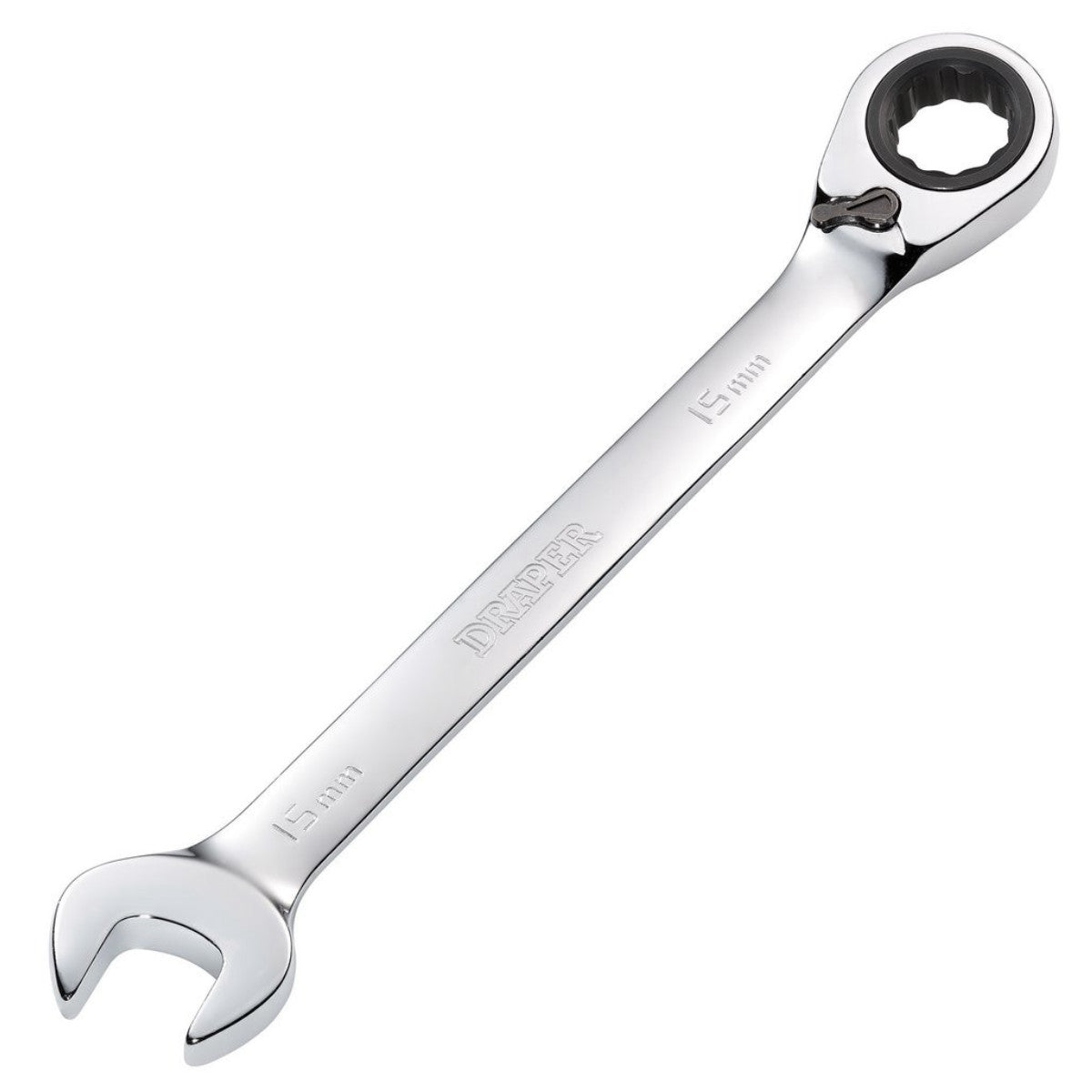 Draper HI-TORQ Metric Reversible Ratcheting Combination Spanner, 15mm 52003