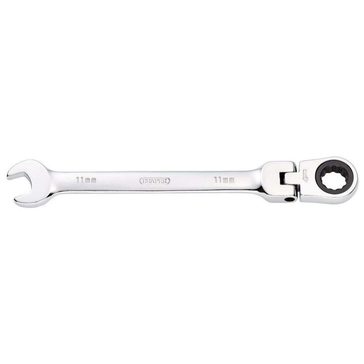 Draper HI-TORQ Metric Flexible Head Ratcheting Combination Spanner, 11mm 52012