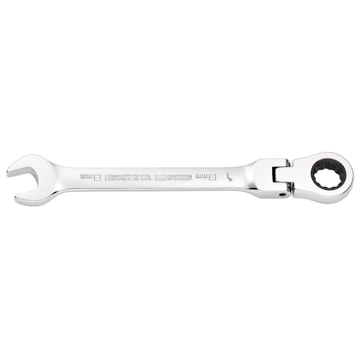 Draper HI-TORQ Metric Flexible Head Ratcheting Combination Spanner, 13mm 52014