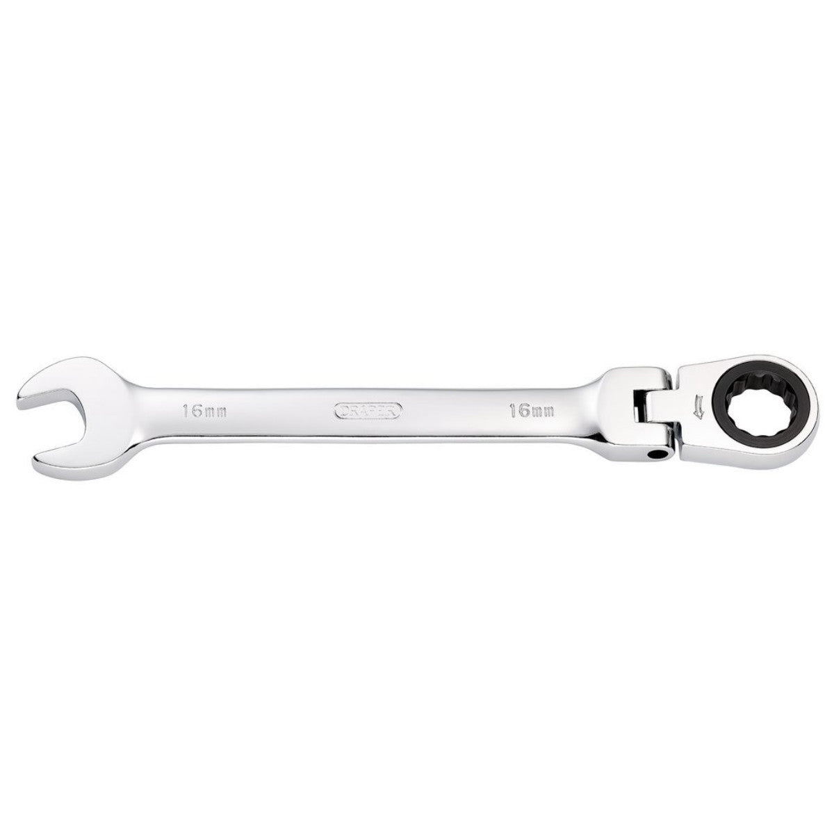Draper HI-TORQ Metric Flexible Head Ratcheting Combination Spanner, 16mm 52018