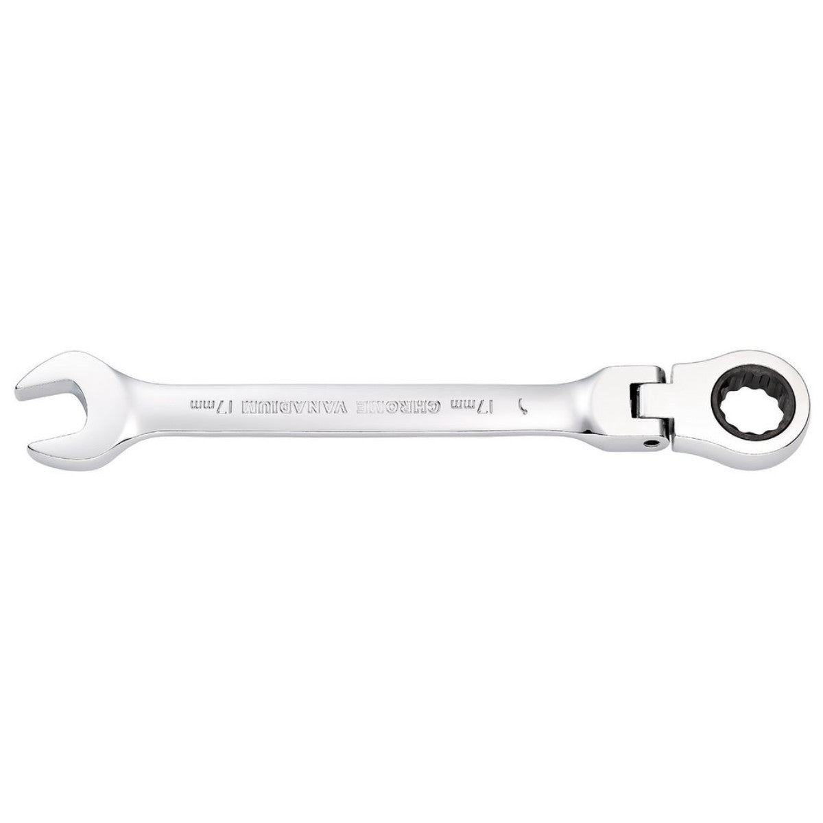 Draper HI-TORQ Metric Flexible Head Ratcheting Combination Spanner, 17mm 52019