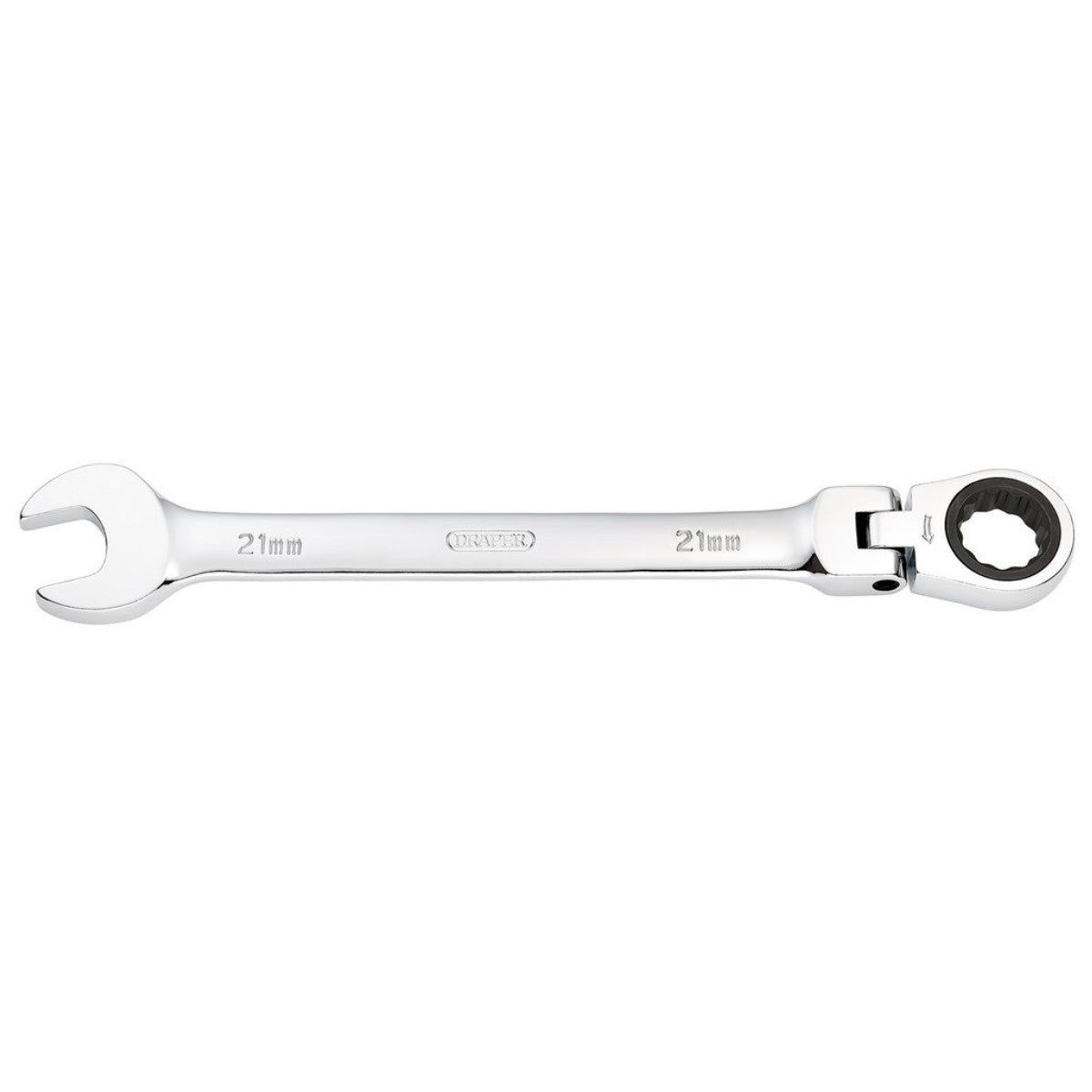 Draper HI-TORQ Metric Flexible Head Ratcheting Combination Spanner, 21mm 52022