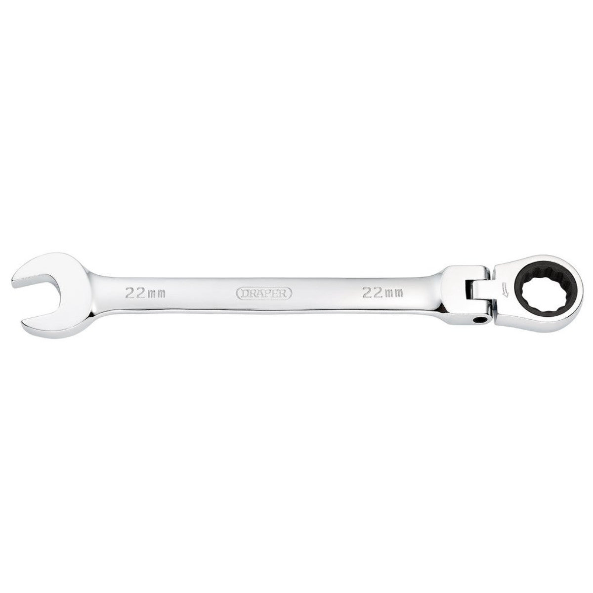 Draper HI-TORQ Metric Flexible Head Ratcheting Combination Spanner, 22mm 52024