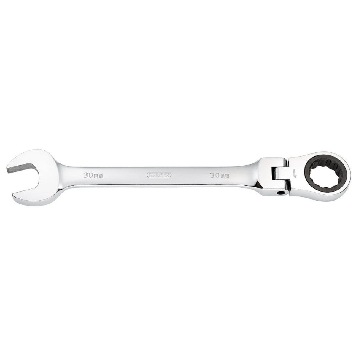 Draper HI-TORQ Metric Flexible Head Ratcheting Combination Spanner, 30mm 52027