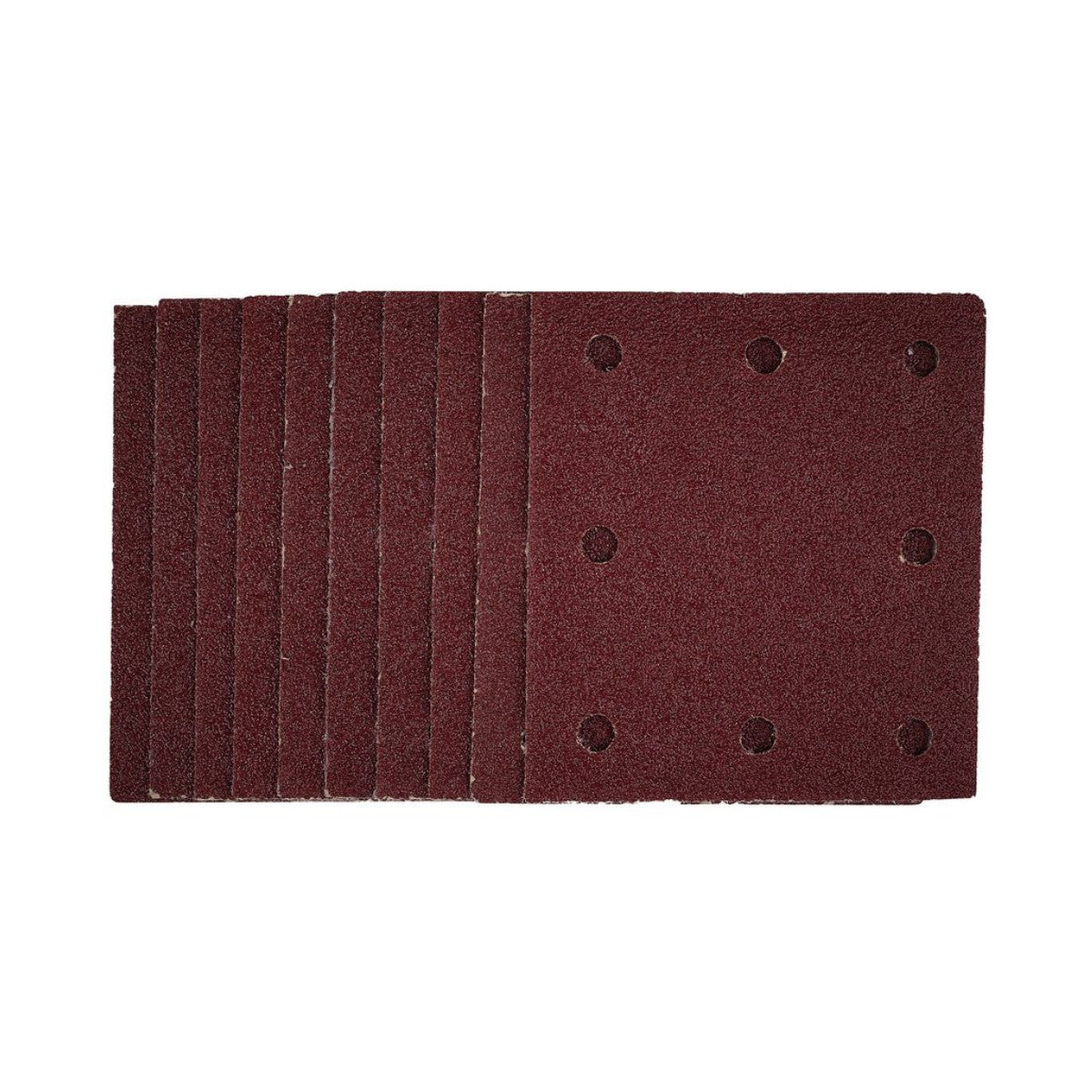 Draper 1/4 Sanding Sheets with Hook and Loop, 115 x 105mm, 40 Grit (Pack of 10) 52388