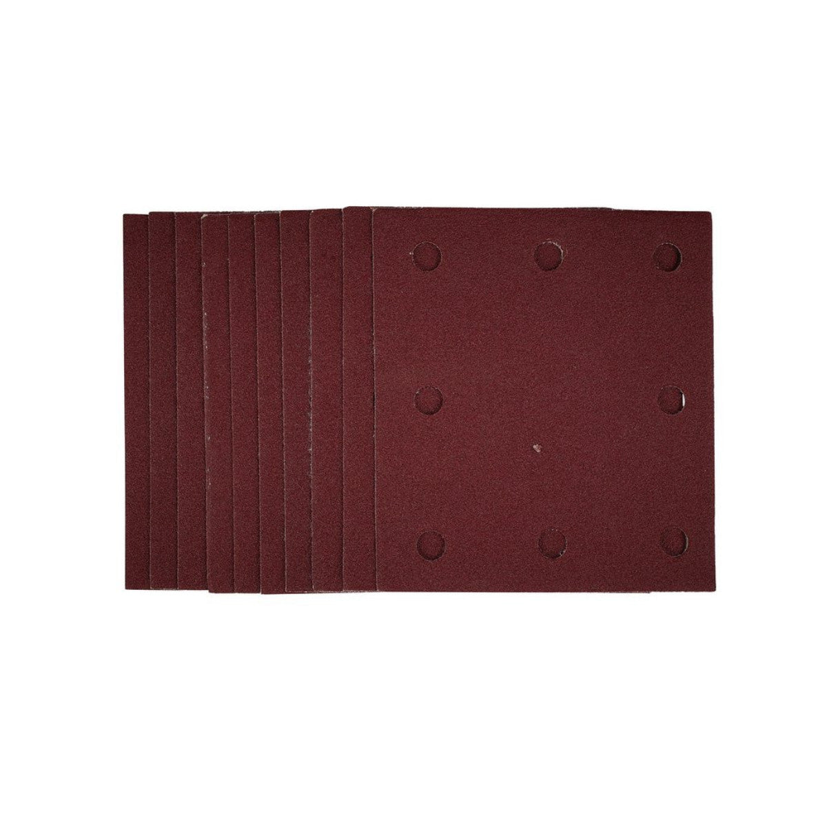 Draper 1/4 Sanding Sheets with Hook and Loop, 115 x 105mm, 120 Grit (Pack of 10) 52391