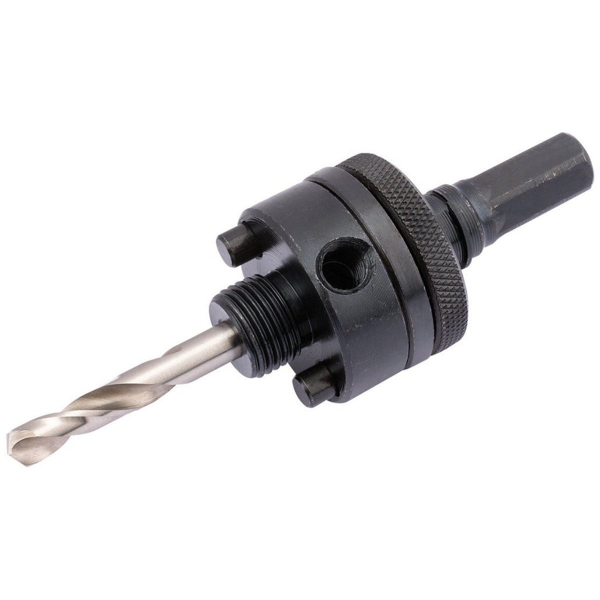Draper Locking Hex. Shank Holesaw Arbor with HSS Pilot Drill for Holesaws 32 - 152mm, 7/16" Thread 52983