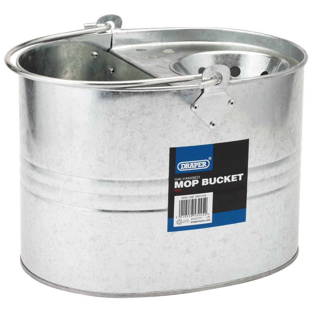 Draper Galvanised Mop Bucket, 9L 53245