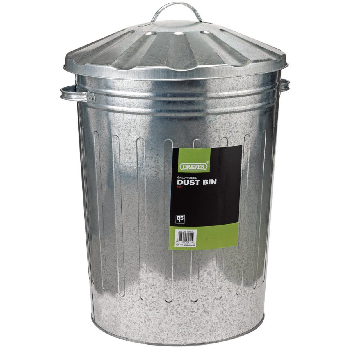 Draper Galvanised Dust Bin, 85L 53254