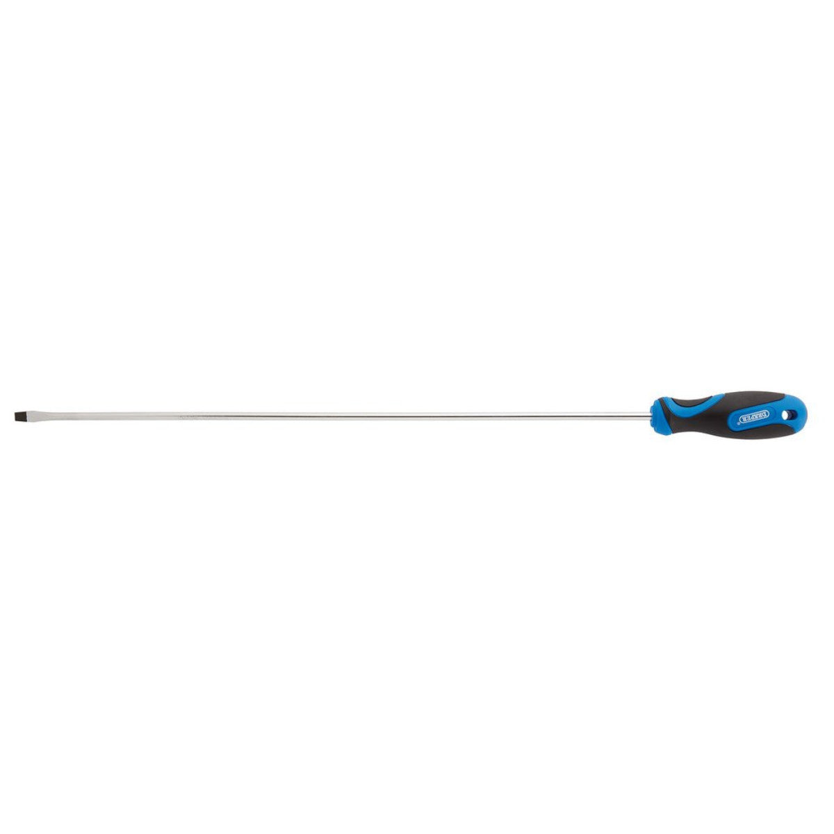 Draper Extra Long Reach Soft Grip Plain Slot Screwdriver, 6 x 450mm 53508