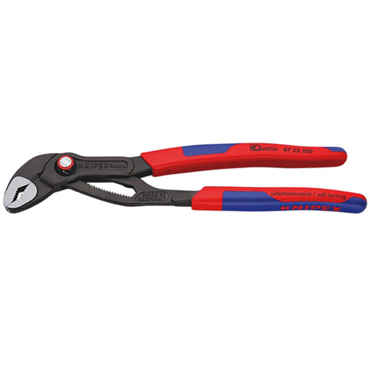 Knipex 87 22 250 SB Cobra QuickSet High-Tech Water Pump Pliers, 250mm 53953